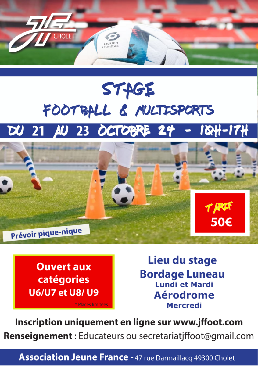 Inscription Stage Football & Multisports - U6 à U9